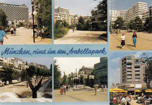 Postkarte des Arabellaparks in den 1970er Jahren (Bild © Verein NordOstKultur)